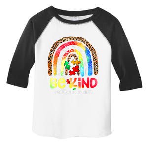 Autism Awareness Be Kind Leopard Rainbow Choose Kindness Gift Toddler Fine Jersey T-Shirt