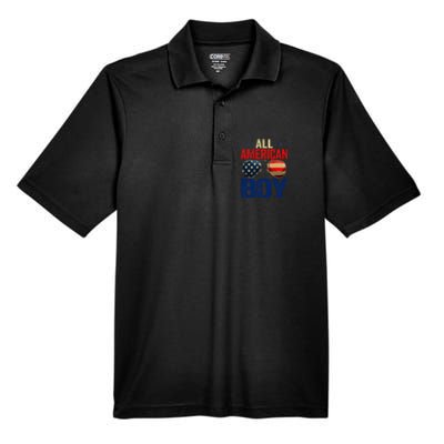 All American Boy Matching Family 4th Of July Celebration Men's Origin Performance Pique Polo