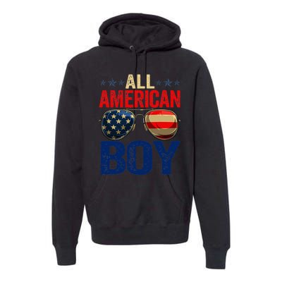 All American Boy Matching Family 4th Of July Celebration Premium Hoodie