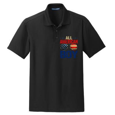 All American Boy Matching Family 4th Of July Celebration Dry Zone Grid Polo