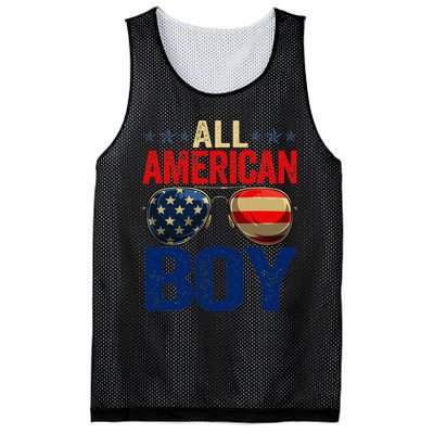 All American Boy Matching Family 4th Of July Celebration Mesh Reversible Basketball Jersey Tank