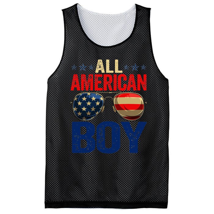 All American Boy Matching Family 4th Of July Celebration Mesh Reversible Basketball Jersey Tank