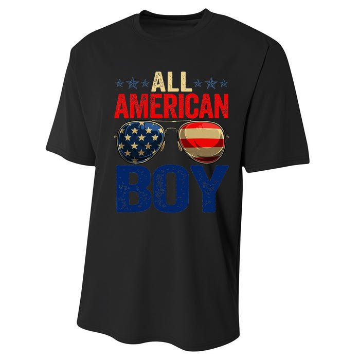 All American Boy Matching Family 4th Of July Celebration Performance Sprint T-Shirt