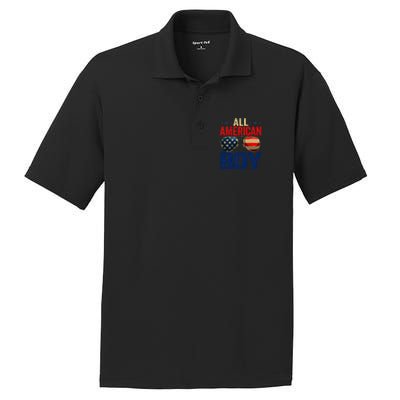 All American Boy Matching Family 4th Of July Celebration PosiCharge RacerMesh Polo