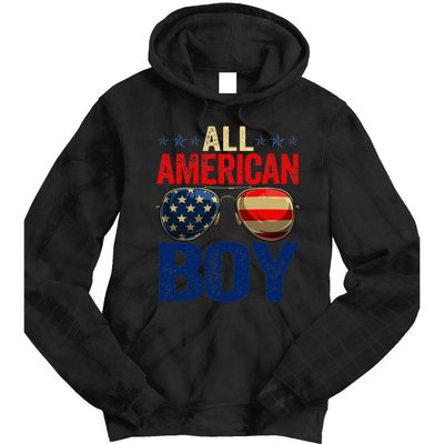 All American Boy Matching Family 4th Of July Celebration Tie Dye Hoodie