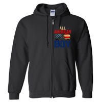 All American Boy Matching Family 4th Of July Celebration Full Zip Hoodie