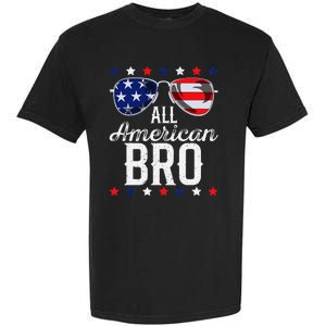 All American Bro 4th Of July Usa Sunglasses Family Fun Garment-Dyed Heavyweight T-Shirt