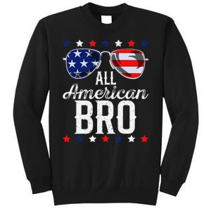 All American Bro 4th Of July Usa Sunglasses Family Fun Sweatshirt