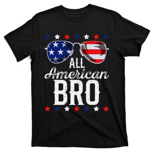 All American Bro 4th Of July Usa Sunglasses Family Fun T-Shirt