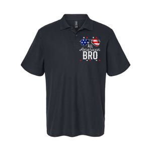 All American Bro 4th Of July Usa Sunglasses Family Fun Softstyle Adult Sport Polo