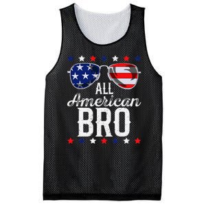 All American Bro 4th Of July Usa Sunglasses Family Fun Mesh Reversible Basketball Jersey Tank