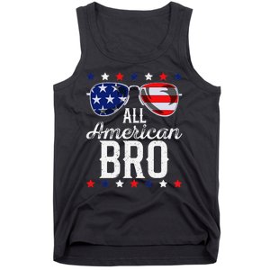 All American Bro 4th Of July Usa Sunglasses Family Fun Tank Top