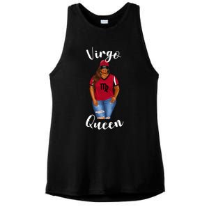 African American Baseball Mom Virgo Queen Zodiac Sign Gift Ladies PosiCharge Tri-Blend Wicking Tank