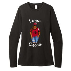 African American Baseball Mom Virgo Queen Zodiac Sign Gift Womens CVC Long Sleeve Shirt