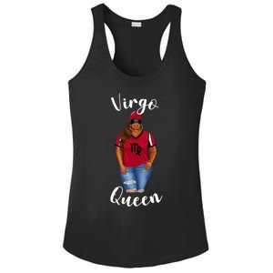 African American Baseball Mom Virgo Queen Zodiac Sign Gift Ladies PosiCharge Competitor Racerback Tank