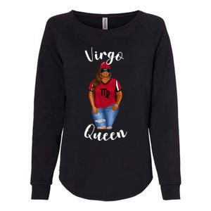 African American Baseball Mom Virgo Queen Zodiac Sign Gift Womens California Wash Sweatshirt