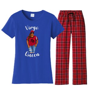 African American Baseball Mom Virgo Queen Zodiac Sign Gift Women's Flannel Pajama Set