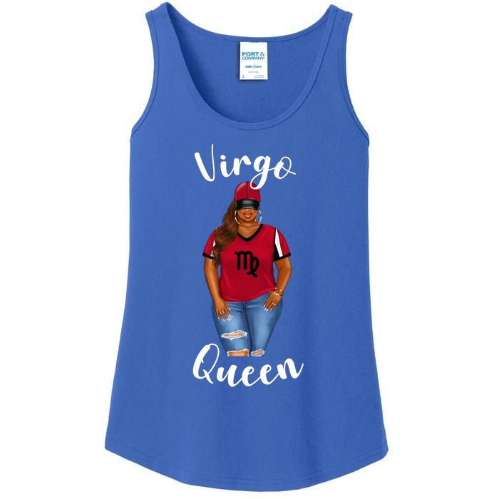 African American Baseball Mom Virgo Queen Zodiac Sign Gift Ladies Essential Tank