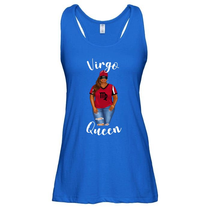 African American Baseball Mom Virgo Queen Zodiac Sign Gift Ladies Essential Flowy Tank