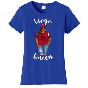 African American Baseball Mom Virgo Queen Zodiac Sign Gift Women's T-Shirt