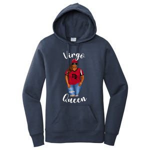 African American Baseball Mom Virgo Queen Zodiac Sign Gift Women's Pullover Hoodie