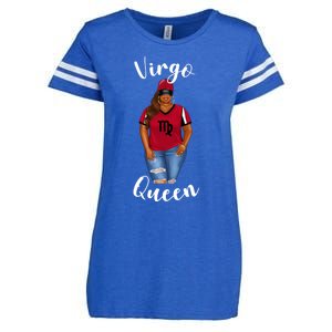 African American Baseball Mom Virgo Queen Zodiac Sign Gift Enza Ladies Jersey Football T-Shirt