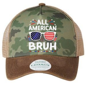 All American Bruh 4th Of July Patriotic Family Fun Legacy Tie Dye Trucker Hat