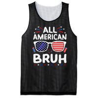 All American Bruh 4th Of July Patriotic Family Fun Mesh Reversible Basketball Jersey Tank