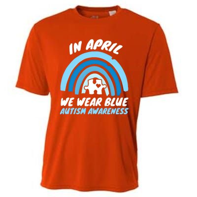 Autism Awareness Blue April Love Autistic Support Gift Cooling Performance Crew T-Shirt