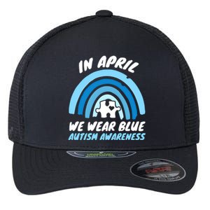 Autism Awareness Blue April Love Autistic Support Gift Flexfit Unipanel Trucker Cap