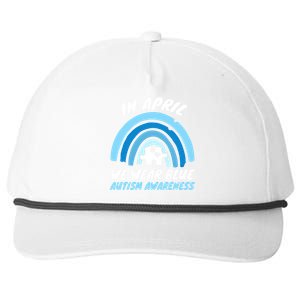 Autism Awareness Blue April Love Autistic Support Gift Snapback Five-Panel Rope Hat