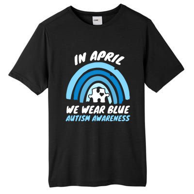 Autism Awareness Blue April Love Autistic Support Gift Tall Fusion ChromaSoft Performance T-Shirt