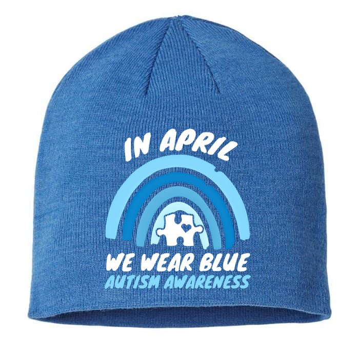 Autism Awareness Blue April Love Autistic Support Gift Sustainable Beanie