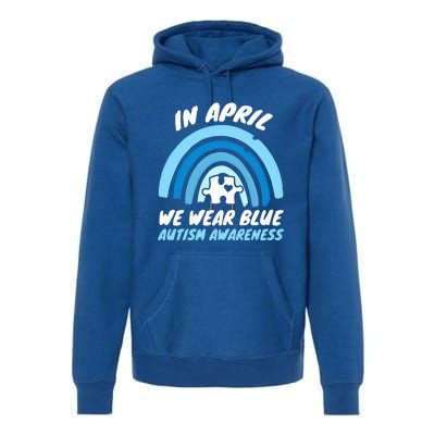 Autism Awareness Blue April Love Autistic Support Gift Premium Hoodie