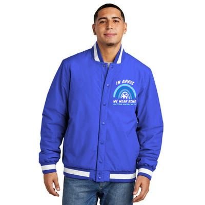 Autism Awareness Blue April Love Autistic Support Gift Insulated Varsity Jacket