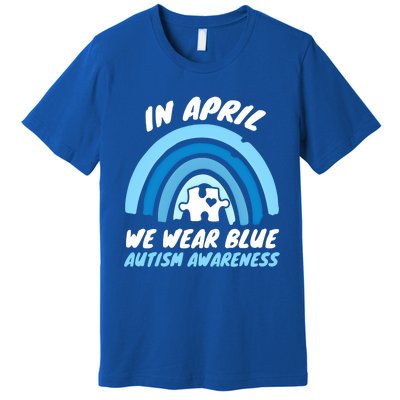 Autism Awareness Blue April Love Autistic Support Gift Premium T-Shirt