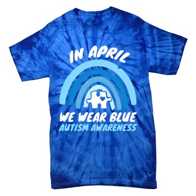 Autism Awareness Blue April Love Autistic Support Gift Tie-Dye T-Shirt