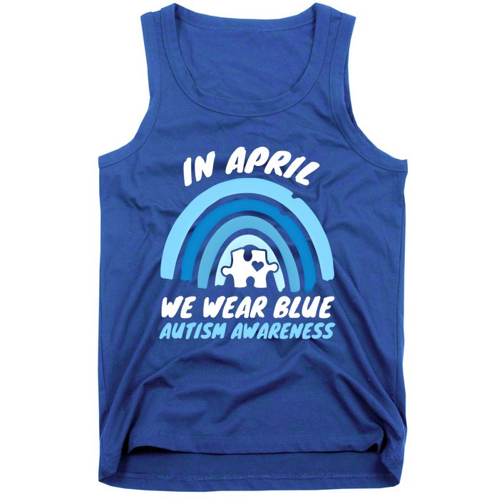 Autism Awareness Blue April Love Autistic Support Gift Tank Top