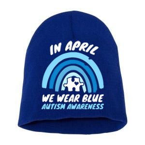 Autism Awareness Blue April Love Autistic Support Gift Short Acrylic Beanie