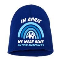 Autism Awareness Blue April Love Autistic Support Gift Short Acrylic Beanie