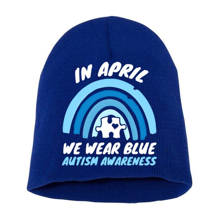 Autism Awareness Blue April Love Autistic Support Gift Short Acrylic Beanie