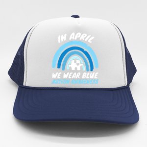 Autism Awareness Blue April Love Autistic Support Gift Trucker Hat