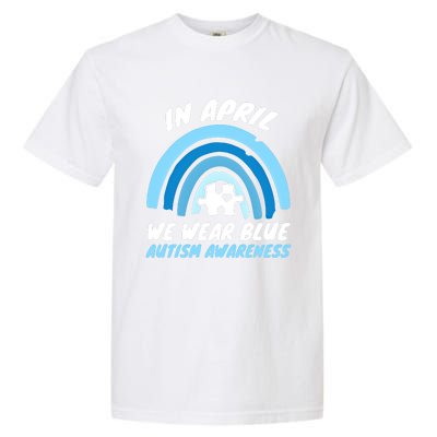 Autism Awareness Blue April Love Autistic Support Gift Garment-Dyed Heavyweight T-Shirt