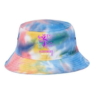 AlzheimerS Awareness Butterflies Purple Ribbon Tie Dye Newport Bucket Hat