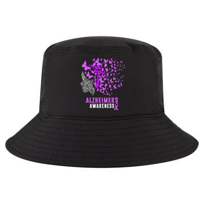 AlzheimerS Awareness Butterflies Purple Ribbon Cool Comfort Performance Bucket Hat