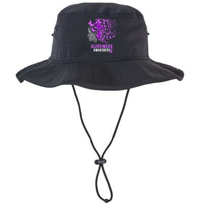 AlzheimerS Awareness Butterflies Purple Ribbon Legacy Cool Fit Booney Bucket Hat