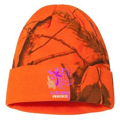 AlzheimerS Awareness Butterflies Purple Ribbon Kati Licensed 12" Camo Beanie