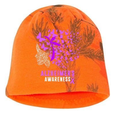 AlzheimerS Awareness Butterflies Purple Ribbon Kati - Camo Knit Beanie