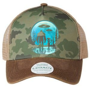 Alien And Bigfoot Moon Legacy Tie Dye Trucker Hat