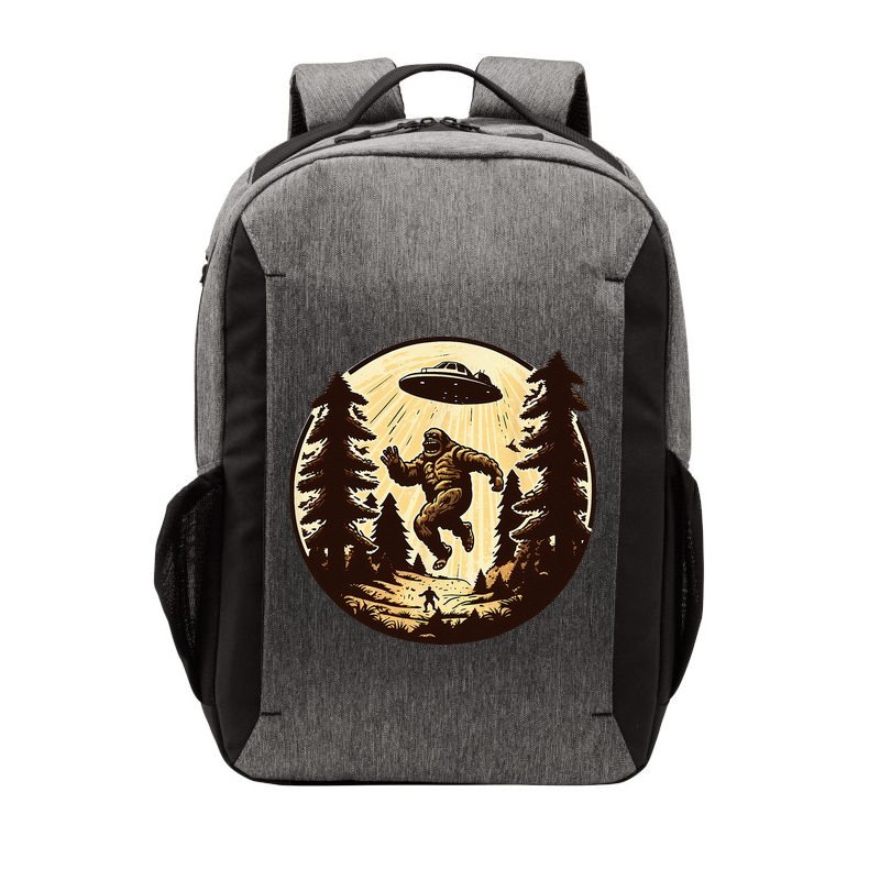 Alien And Bigfoot UFO Bigfoot Alien Vector Backpack